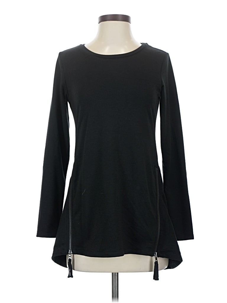 Pre-owned Logo Lounge Long Sleeve Top Black Boatneck Tops