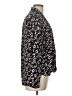Three Eighty Two Animal Print Black Brown Long Sleeve Blouse Size L - photo 4