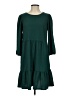 Sandra Darren Solid Green Casual Dress Size S - photo 1