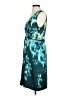 Tahari Tie-dye Teal Green Casual Dress Size P (petite) - photo 5