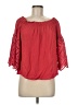 1.State 100% Rayon Red Orange 3/4 Sleeve Blouse Size M - photo 1