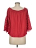 1.State 100% Rayon Red Orange 3/4 Sleeve Blouse Size M - photo 2