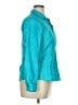Foxcroft 100% Cotton Polka Dots Teal Blue Long Sleeve Blouse Size 14 (petite) - photo 4