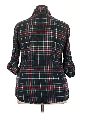 Matchstick 3/4 Sleeve Button-Down Shirt (view 2)