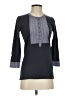 J.Crew 100% Cotton Gray 3/4 Sleeve Top Size XS - photo 1