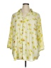 CAbi 100% Polyester Floral Yellow 3/4 Sleeve Blouse Size XL - photo 1