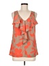 Ann Taylor LOFT 100% Polyester Orange Sleeveless Blouse Size M - photo 1