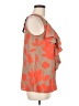Ann Taylor LOFT 100% Polyester Orange Sleeveless Blouse Size M - photo 4