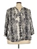 Vince Camuto 100% Polyester Gray 3/4 Sleeve Blouse Size 3X - photo 1