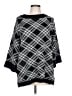 Hampshire Studio 100% Acrylic Argyle Black Poncho Size L - photo 1