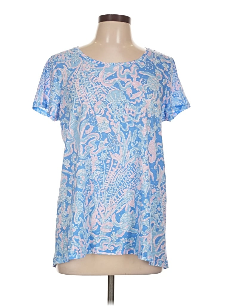 Pre-owned Lilly Pulitzer Short Sleeve T-shirt In Blue