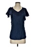 Kim Rogers Blue Short Sleeve Blouse Size S (petite) - photo 1