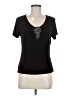 Coldwater Creek Black Brown Short Sleeve Top Size M (estimated) - photo 1