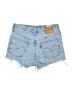 Levi's 100% Cotton Stars Blue Denim Shorts Size 26 waist - photo 2
