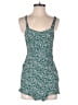 Skylar + Madison 100% Rayon Hearts Teal Romper Size S - photo 1