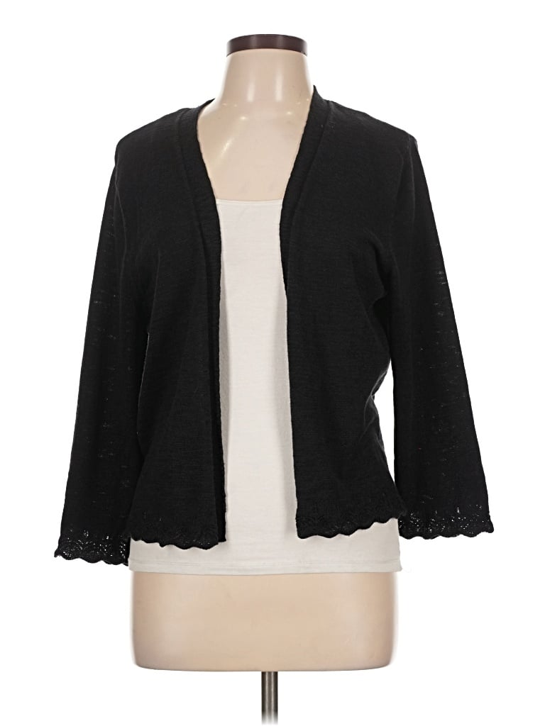 Pre-owned Croft & Barrow Cardigan Sweater In Black