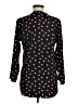 Maison Jules 100% Polyester Hearts Black Long Sleeve Blouse Size M - photo 2