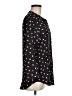 Maison Jules 100% Polyester Hearts Black Long Sleeve Blouse Size M - photo 4