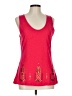 Fossil 100% Polyester Red Tank Top Size L - photo 1