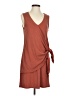 Drew Solid Brown Casual Dress Size S - photo 1