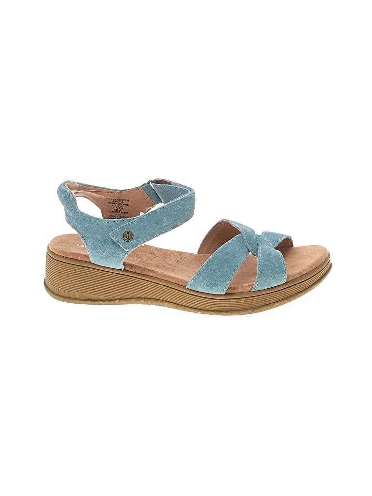 Pre-owned Lands' End Sandals In Blue