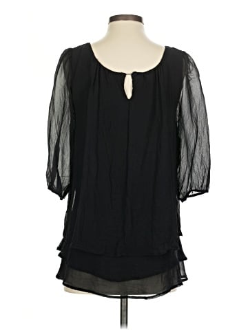 Two Of Us 3/4 Sleeve Silk Top (view 2)