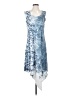 Cubism Tie-dye Blue Casual Dress Size S - photo 1