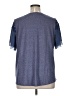 AGB Solid Blue Short Sleeve Top Size 1X - photo 2
