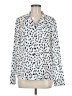 Unbranded 100% Polyester Animal Print White Ivory Long Sleeve Blouse Size M - photo 1