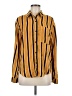 Wild Fable 100% Polyester Stripes Yellow Long Sleeve Blouse Size S - photo 1