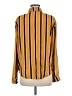 Wild Fable 100% Polyester Stripes Yellow Long Sleeve Blouse Size S - photo 2