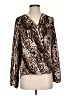Catherine Malandrino 100% Polyester Animal Print Brown Long Sleeve Blouse Size S - photo 1