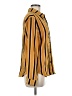 Wild Fable 100% Polyester Stripes Yellow Long Sleeve Blouse Size S - photo 4