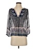 Joie Multi Color Gray 3/4 Sleeve Blouse Size XXS - photo 1