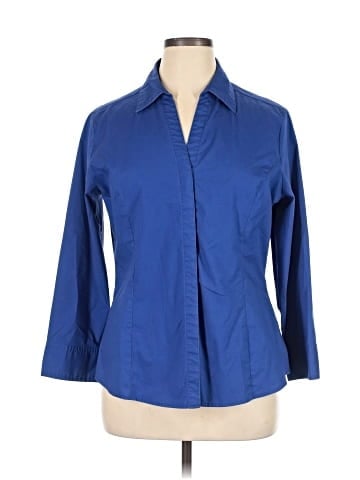 Riders by Lee 3/4 Sleeve Button-Down Shirt (view 1)