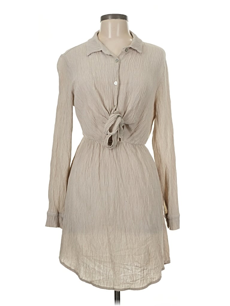 Pre-owned Prettylittlething Casual Dress In Brown