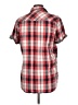 Eighty Eight 100% Cotton Plaid Red Short Sleeve Button-Down Shirt Size L - photo 2