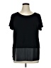 The Limited Solid Black Short Sleeve Top Size XL - photo 1