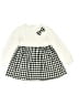 Savannah Checkered-gingham Ivory Dress Size 4 - photo 1