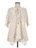 Moon River 100% Polyester Ivory 3/4 Sleeve Blouse Size M - photo 1