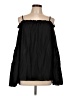 Unbranded 100% Polyester Black 3/4 Sleeve Blouse Size L - photo 1
