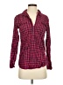 Splendid 100% Cotton Plaid Pink Long Sleeve Button-Down Shirt Size XS - photo 1