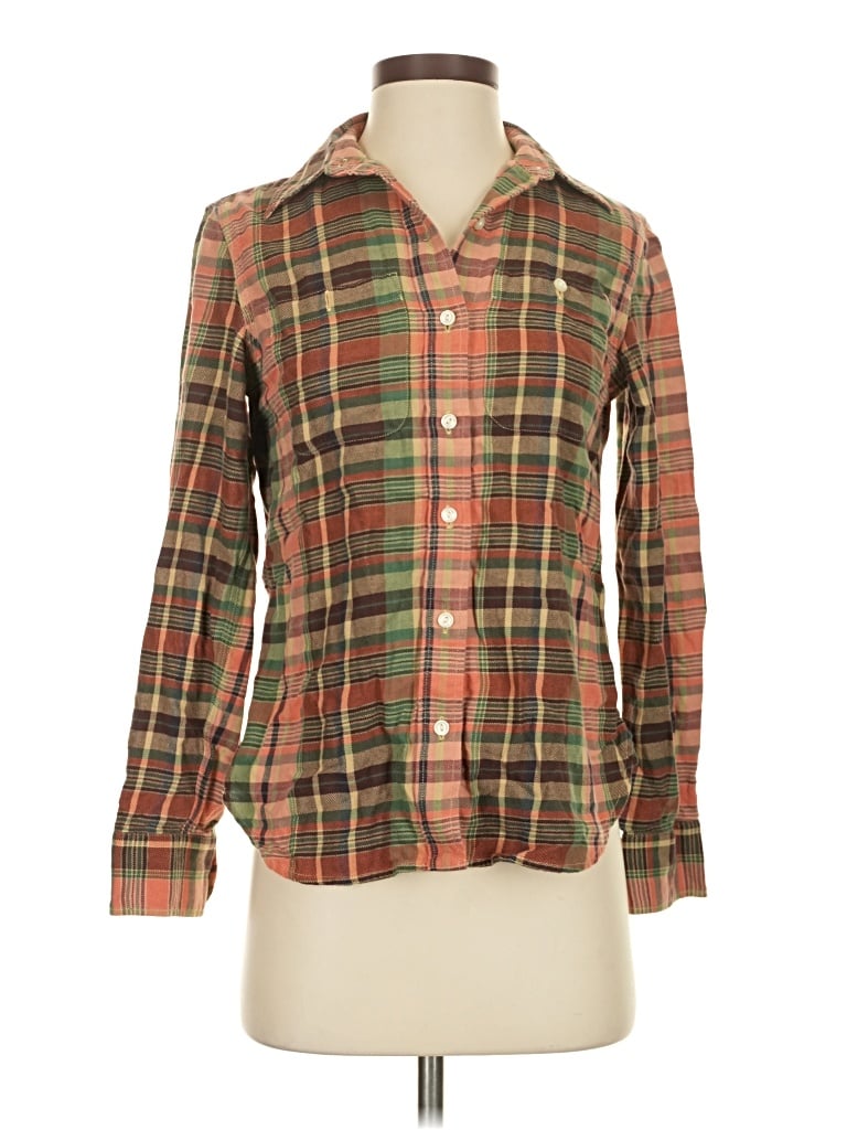 Pre-owned Lauren Jeans Co. Long Sleeve Button Down Shirt In Brown