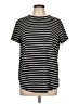 Shein Stripes Black Short Sleeve T-Shirt Size L - photo 1