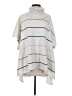 Ann Taylor LOFT Stripes Multi Color Gray Poncho Size XS - Sm - photo 1