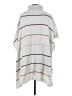 Ann Taylor LOFT Stripes Multi Color Gray Poncho Size XS - Sm - photo 2