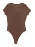 Shein 100% Polyester Brown Bodysuit Size S - photo 1