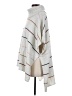 Ann Taylor LOFT Stripes Multi Color Gray Poncho Size XS - Sm - photo 5