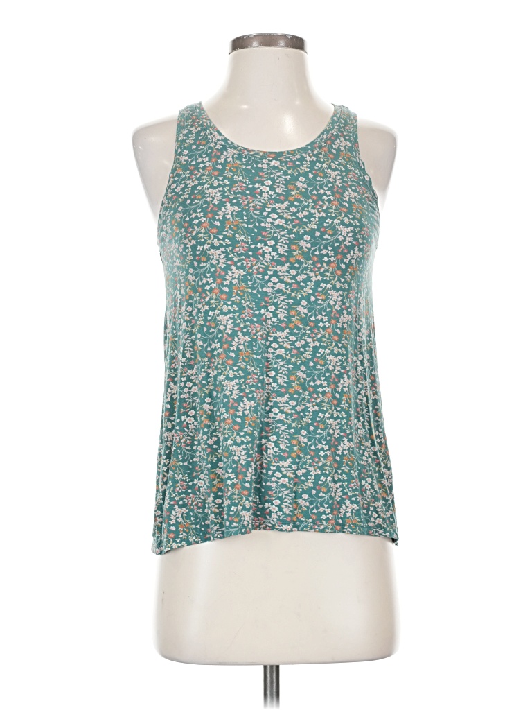 Pre-owned American Eagle Outfitters Tank Top Teal Halter Neckline Tops In Blue