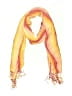 Collection Eighteen 100% Rayon Jacquard Ombre Stripes Multi Color Orange Scarf One size - photo 1